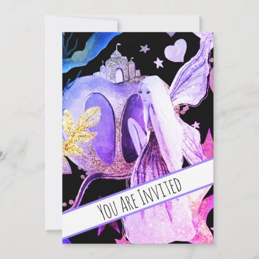 *~ファンタジーフェアリーキャッスルベビーシャワー招待状 招待状 (正面)