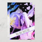 *~ファンタジーフェアリーキャッスルベビーシャワー招待状 招待状 (正面/裏面)