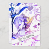 *~*ファンタジーフェアリースカイムーン誕生日招待状 招待状 (正面/裏面)