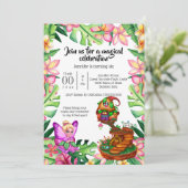 ファンタジーフェアリーハウストロピカルフラワーズゴブリンパーティー 招待状 (スタンド正面)