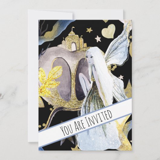 *~*ファンタジーフェアリーパンプキンベビーシャワー招待状 招待状 (正面)