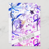 *~*ファンタジーフェアリームーンスカイベビーシャワー招待状 招待状 (正面/裏面)