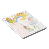 ファンタジーフェアリーレインボームーンスターズクラウドテーマ ノートパッド (アングル)