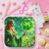 ファンタジーフェアリー聖パトリック日アイルランドの民俗芸術 ペーパープレート (パーティー)