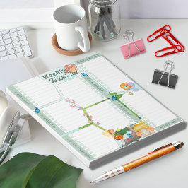 ファンタジーフェアリー蝶のキノコと緑のテーマ ノートパッド