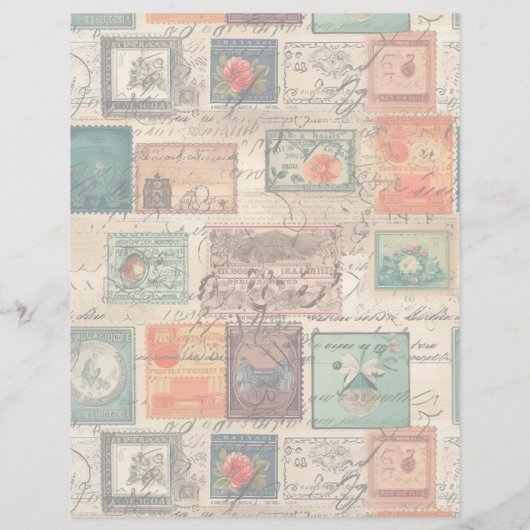 ファンタジーフェイク切手コラージュ6光 (裏面)