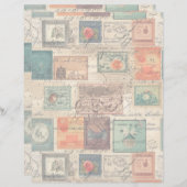 ファンタジーフェイク切手コラージュ6光 (正面/裏面)