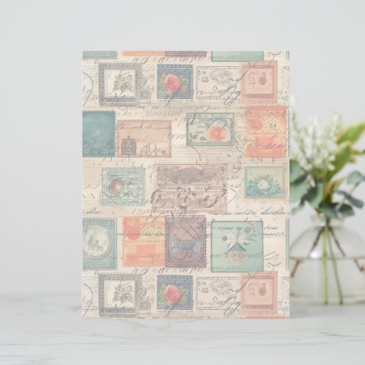 ファンタジーフェイク切手コラージュ6光 (スタンド正面)