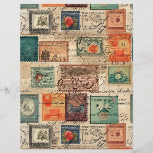 ファンタジーフェイク切手コラージュ6 (裏面)