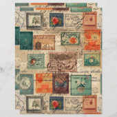 ファンタジーフェイク切手コラージュ6 (正面/裏面)