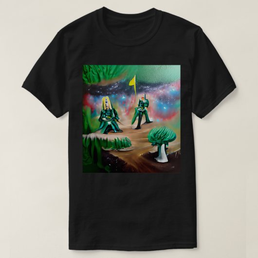 ファンタジーフォレストのAshtar銀河コマンド Tシャツ (デザイン正面)