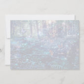 ファンタジーフォレストウッドランド蝶ありがとう ノートカード (裏面)