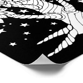 ファンタジーフォレストスターリーナイトツリーカラーリングページアート ポスター (角)