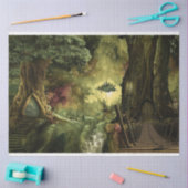 ファンタジーフォレストツリーハウス2デクページティッシュペーパー 薄葉紙 (クラフト)