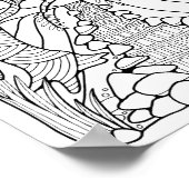 ファンタジーフォレストリバーカラーリングページアート ポスター (角)