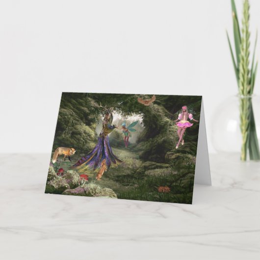 ファンタジーフォレスト全米誕生日カード サンキューカード (正面)