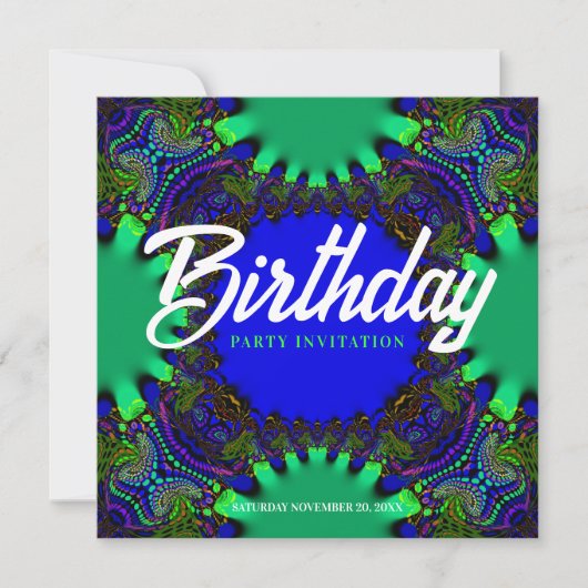 ファンタジーフォレスト誕生日招待状 招待状 (正面)
