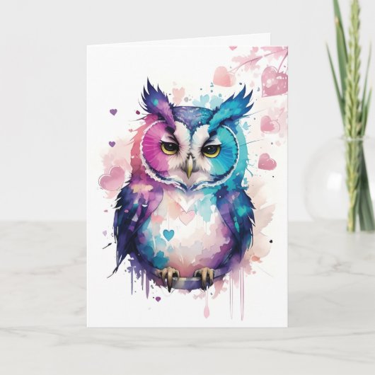 ファンタジーフクロウハートバレンタイン カード (正面)