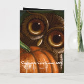 ファンタジーフクロウ – 私のためのカボチャ カード (裏面)