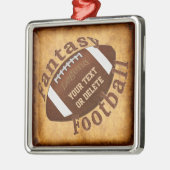 ファンタジーフットボパーソナライズされたールクリスマスオーナメント メタルオーナメント (左)