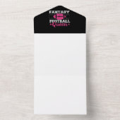 ファンタジーフットボールおもしろいクイーンゲームデーファンタジーギフト オールインワン招待状 (内側)