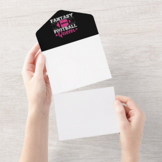 ファンタジーフットボールおもしろいクイーンゲームデーファンタジーギフト オールインワン招待状