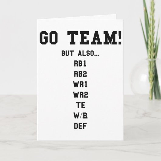 ファンタジーフットボールが楽しい - Go Team カード (正面)
