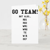 ファンタジーフットボールが楽しい - Go Team カード (黄色い花)