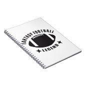 ファンタジーフットボールレジェンドおもしろいノベルティゲームデー ノートブック (右側)