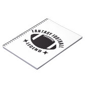 ファンタジーフットボールレジェンドおもしろいノベルティゲームデー ノートブック (左側)