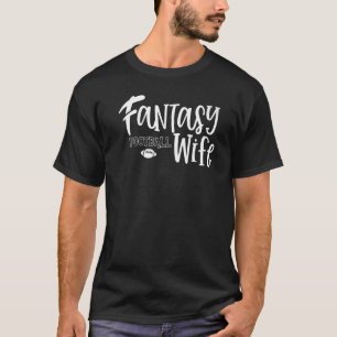 ファンタジーフットボール妻ウィメンズキュート荷車を引くパーティー Tシャツ
