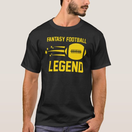 ファンタジーフットボール荷車を引くレジェンドパーティーキットトロフィー Tシャツ (正面)