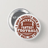 ファンタジーフットボール，ファンタジーリーグ，ファンタジーフットボール 缶バッジ (正面&裏面)