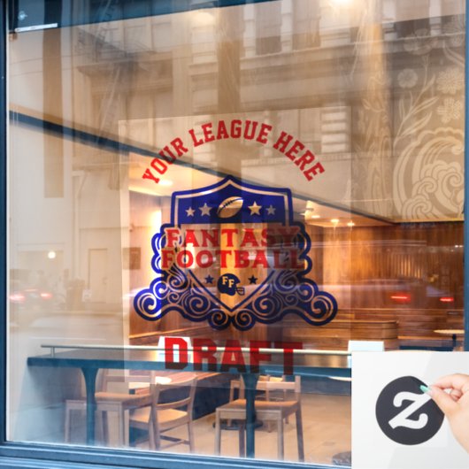 ファンタジーフットボ荷車を引くールのロゴ ウィンドウサイン (カフェ窓)