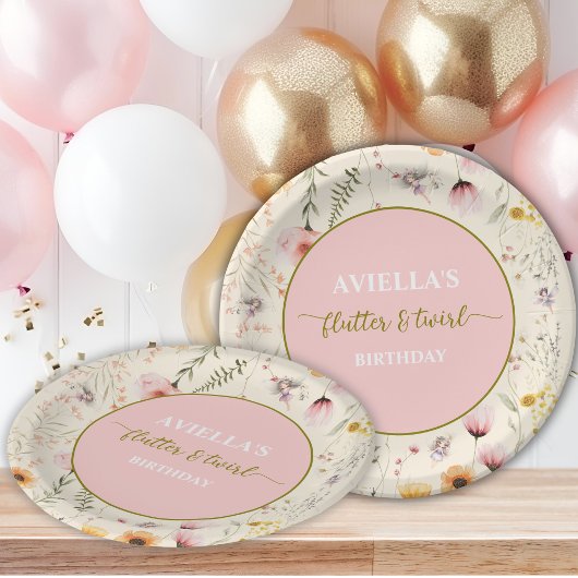 ファンタジーフラッタとトワイルワイルドフラワー ペーパープレート