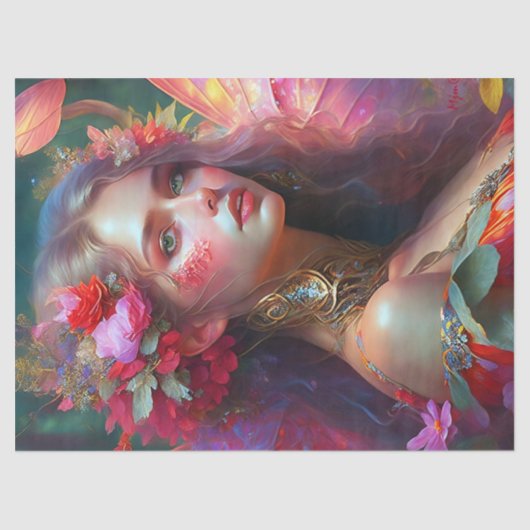 ファンタジーフラワーガーデンフェアリーデクページ 薄葉紙 (正面)