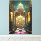 ファンタジーフラワーズチャーチ – キャンバスプリント (インサイチュ (ウッドフロア))