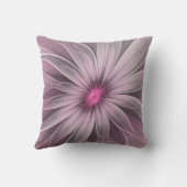 ファンタジーフラワー抽象芸術プラムフローラフラクタル名 クッション (裏面)