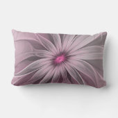 ファンタジーフラワー抽象芸術プラムフローラフラクタル名 ランバークッション (裏面)