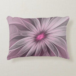 ファンタジーフラワー抽象芸術プラムフローラフラクタル・アート アクセントクッション