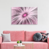 ファンタジーフラワー抽象芸術プラムフローラフラクタル・アート キャンバスプリント (インサイチュ (リビング))