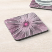 ファンタジーフラワー抽象芸術プラムフローラフラクタル・アート コースター (左側)
