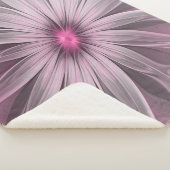 ファンタジーフラワー抽象芸術プラムフローラフラクタル・アート シェルパブランケット (3/4)