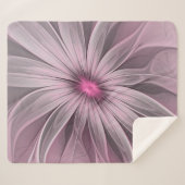 ファンタジーフラワー抽象芸術プラムフローラフラクタル・アート シェルパブランケット (正面(横))