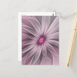 ファンタジーフラワー抽象芸術プラムフローラフラクタル・アート ポストカード