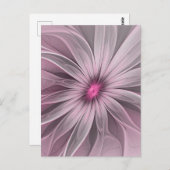 ファンタジーフラワー抽象芸術プラムフローラフラクタル・アート ポストカード (正面/裏面)