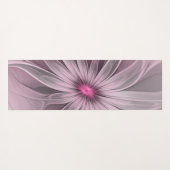 ファンタジーフラワー抽象芸術プラムフローラフラクタル・アート ヨガマット (裏面(横))