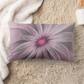 ファンタジーフラワー抽象芸術プラムフローラフラクタル・アート ランバークッション (ブランケット)