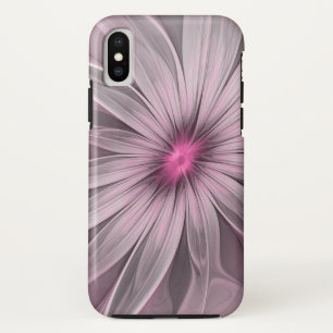 ファンタジーフラワー抽象芸術プラムフローラフラクタル・アート iPhone X ケース