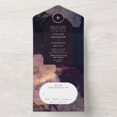 ファンタジーフローラアーチバラ金ゴールドエレガンス結婚 オールインワン招待状 (内側)